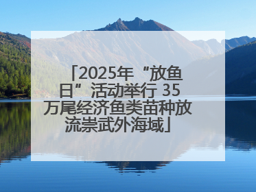2025年“放鱼日”活动举行 35万尾经济鱼类苗种放流崇武外海域