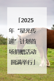 2025年“星光传递”计划首场捐赠活动圆满举行