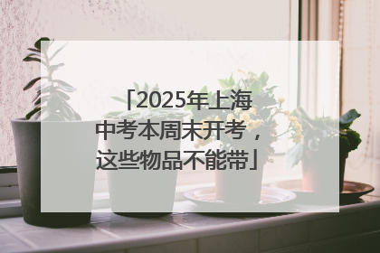 2025年上海中考本周末开考，这些物品不能带