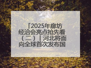 2025年廊坊经洽会亮点抢先看（二）丨河北将面向全球首次发布国际化招商地图