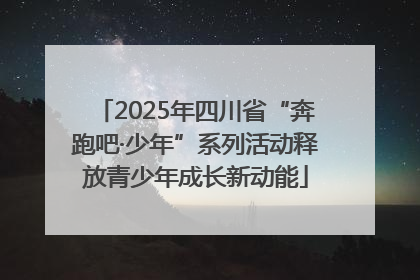 2025年四川省“奔跑吧·少年”系列活动释放青少年成长新动能