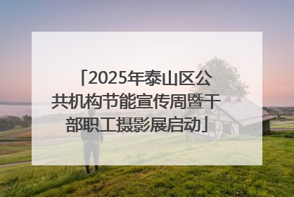 2025年泰山区公共机构节能宣传周暨干部职工摄影展启动