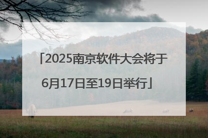 2025南京软件大会将于6月17日至19日举行