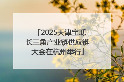 2025天津宝坻长三角产业链供应链大会在杭州举行
