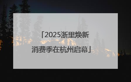 2025浙里焕新消费季在杭州启幕
