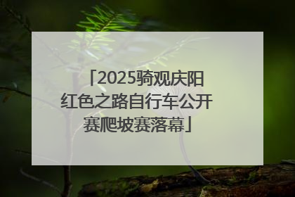 2025骑观庆阳红色之路自行车公开赛爬坡赛落幕