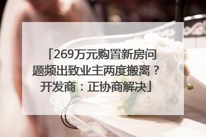 269万元购置新房问题频出致业主两度搬离？开发商：正协商解决