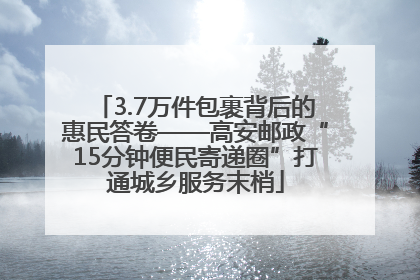 3.7万件包裹背后的惠民答卷——高安邮政“15分钟便民寄递圈”打通城乡服务末梢