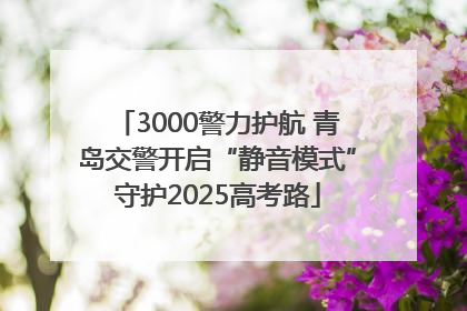 3000警力护航 青岛交警开启“静音模式”守护2025高考路