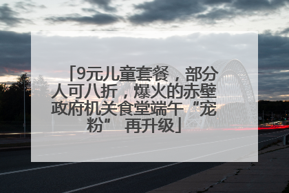 9元儿童套餐，部分人可八折，爆火的赤壁政府机关食堂端午“宠粉” 再升级